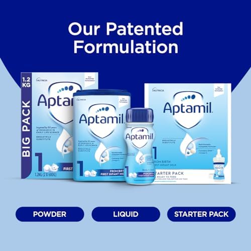 Aptamil 1 First Baby Milk Powder, From Birth, 1.2K (Pack of 3)