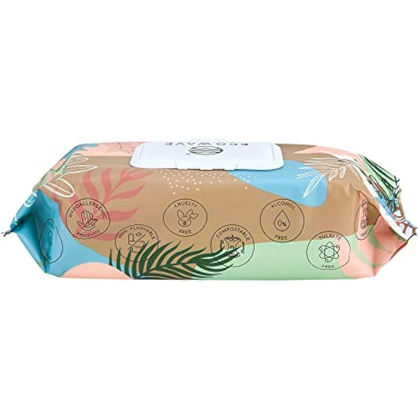 Eco Wave Hypoallergenic Plant-Based Pet Wipes, Dog and Cat Grooming Wipes for Face, Ears, Body, Butt, and Paws, Fragrance Free, Compostable, 400 Count