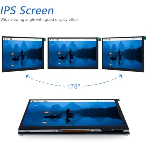 FREENOVE 7 Inch Touchscreen Monitor for Raspberry Pi 5 4 B 3 B+ A+, 800x480 Pixel IPS Display, 5-Point Touch Capacitive Screen, Driver-Free MIPI DSI Port