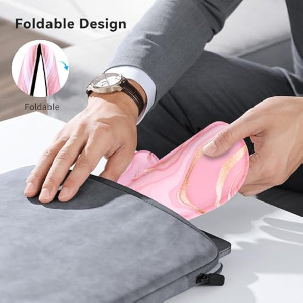 ZIBLY Wrist Rest Keyboard and Mouse Set - Non-Slip Ergonomic Wrist Cushion Support Pad - Easy Typing, Pain Relief – Premium Silky Gel Memory Foam for Work from Home Gaming Computer Laptop