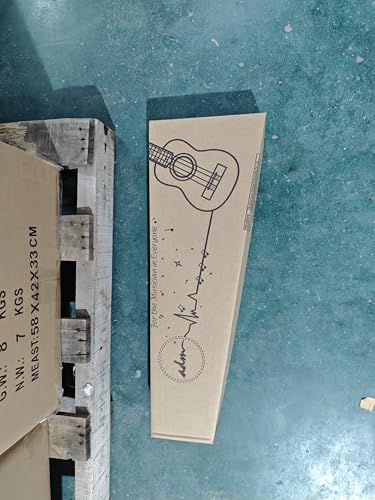 ADM Soprano Ukulele Set for Kids and Beginners, Ukulele Starter Kit with Bag, Clip-On Tuner, Rainbow Strings, Colourful Strap, Plectrum, Fingerboard Sticker, Chord Card (Dark Blue)