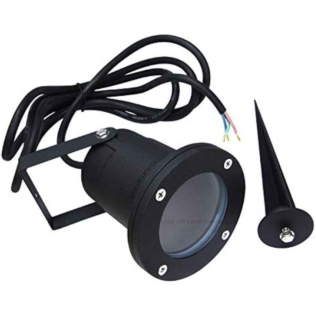 4 Pack GU10 Outdoor Garden Spike Ground Mount or Watt Light IP65 Matt Black SPBLK04