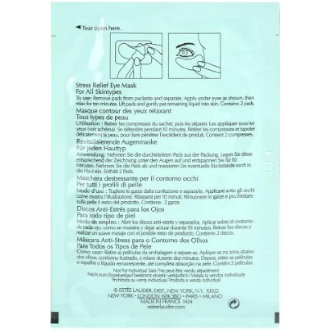 Estee Lauder Stress Relief Eye Mask – Eye Mask, Pack of 1