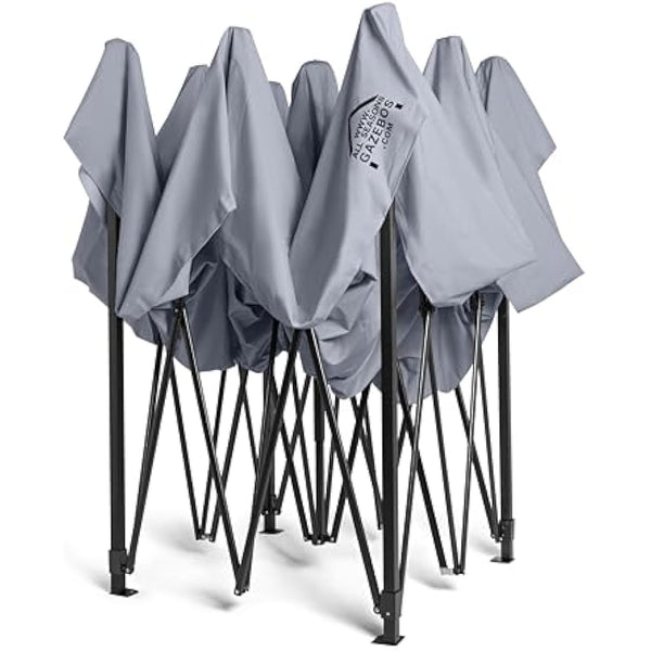 All Seasons Gazebos 3x3m Heavy Duty Fully Waterproof Pop up Gazebo With Accessory Pack - Metallic Grey