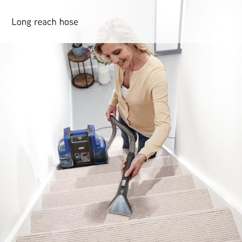 Vax CDCW-CSXA SpotWash Duo Spot Cleaner, Car, Upholstery, Sofa Carpet Cleaning Machine, Included Pet Tool & Solution Removes Spills & Stains, Portable and Compact Design, 1 Liter, Grey/Blue