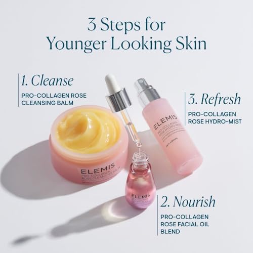 ELEMIS Pro-Collagen Marine, Superfood Facial & Cleansing Oil – Hydrating Facial Oils & Deep Cleansing Oil to Nourish & Revitalize Skin 15ml & 195ml