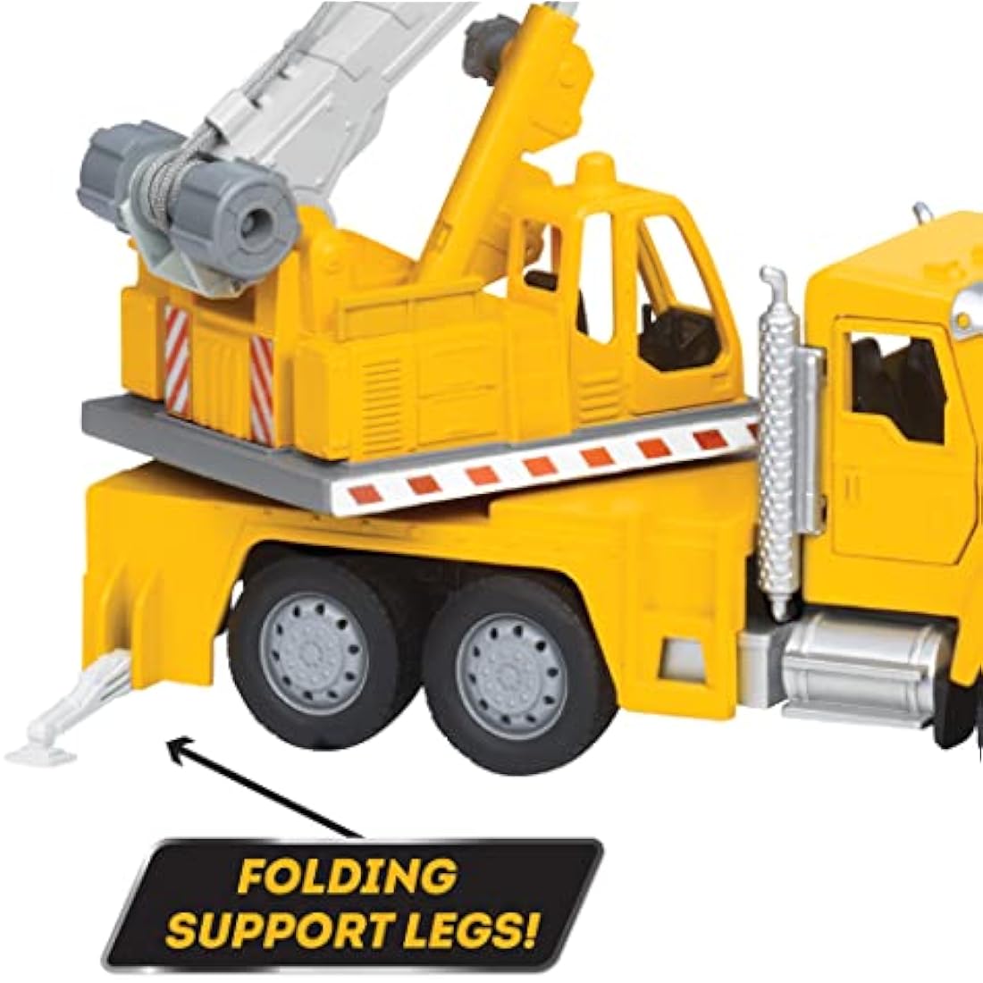 Driven by Battat Driven Micro Toy Crane and Rope — Includes Working LED Lights and Sounds – Cars and Trucks for Kids Age 3+, Nylon/A