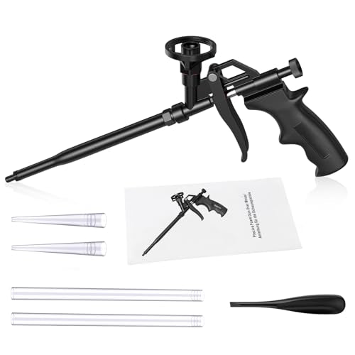 Foam Gun, Preciva Black Professional Expanding Heavy Duty Expandable Spray Application Applicator Caulking Foaming Guns