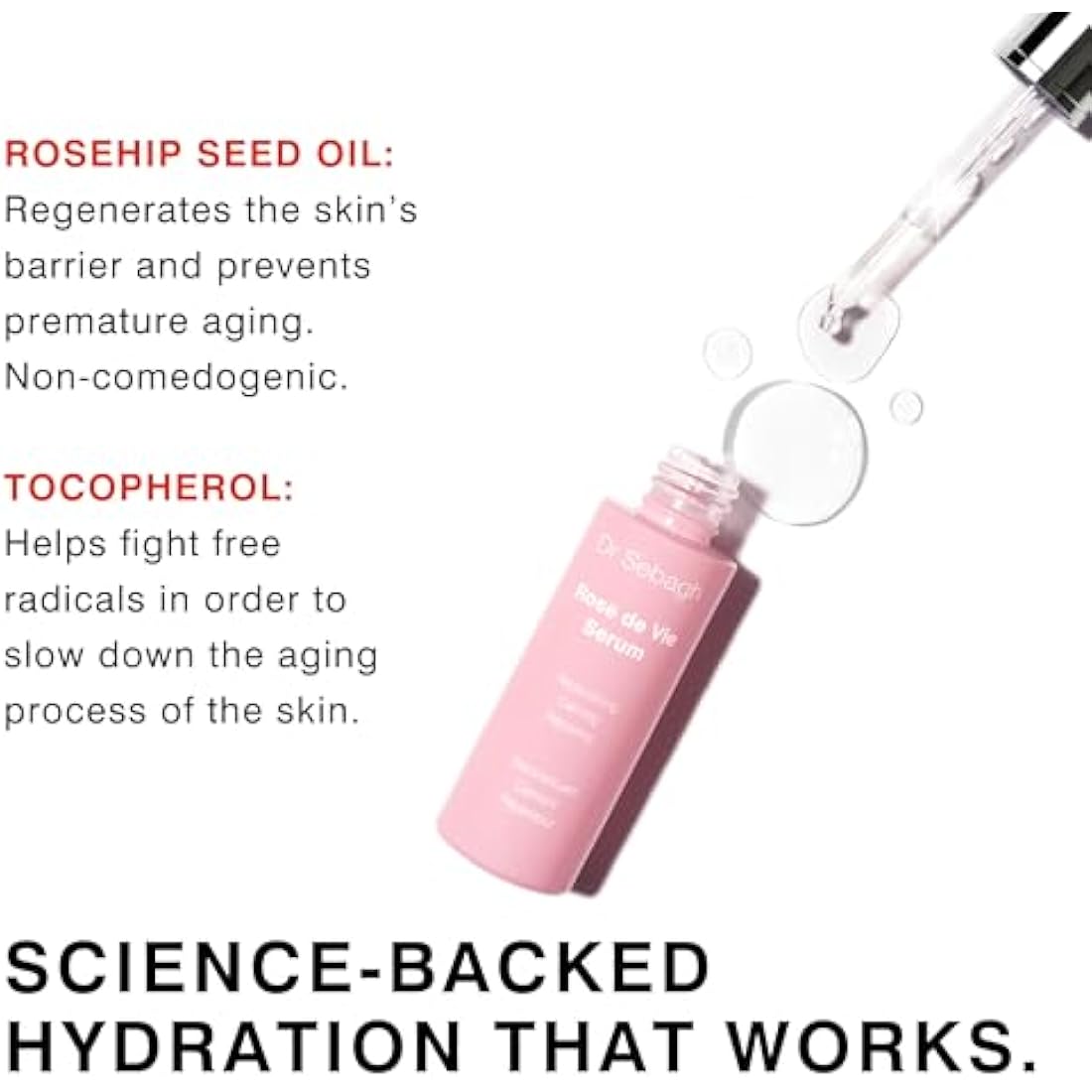 Dr Sebagh Rose de Vie Serum - 30 ml | Award-Winning Nourishing Anti-Aging Formula | Suitable for Dry, Mature, or Sensitive Skin | Designed to Soothe Redness & Irritation | Regenerating & Invigorating