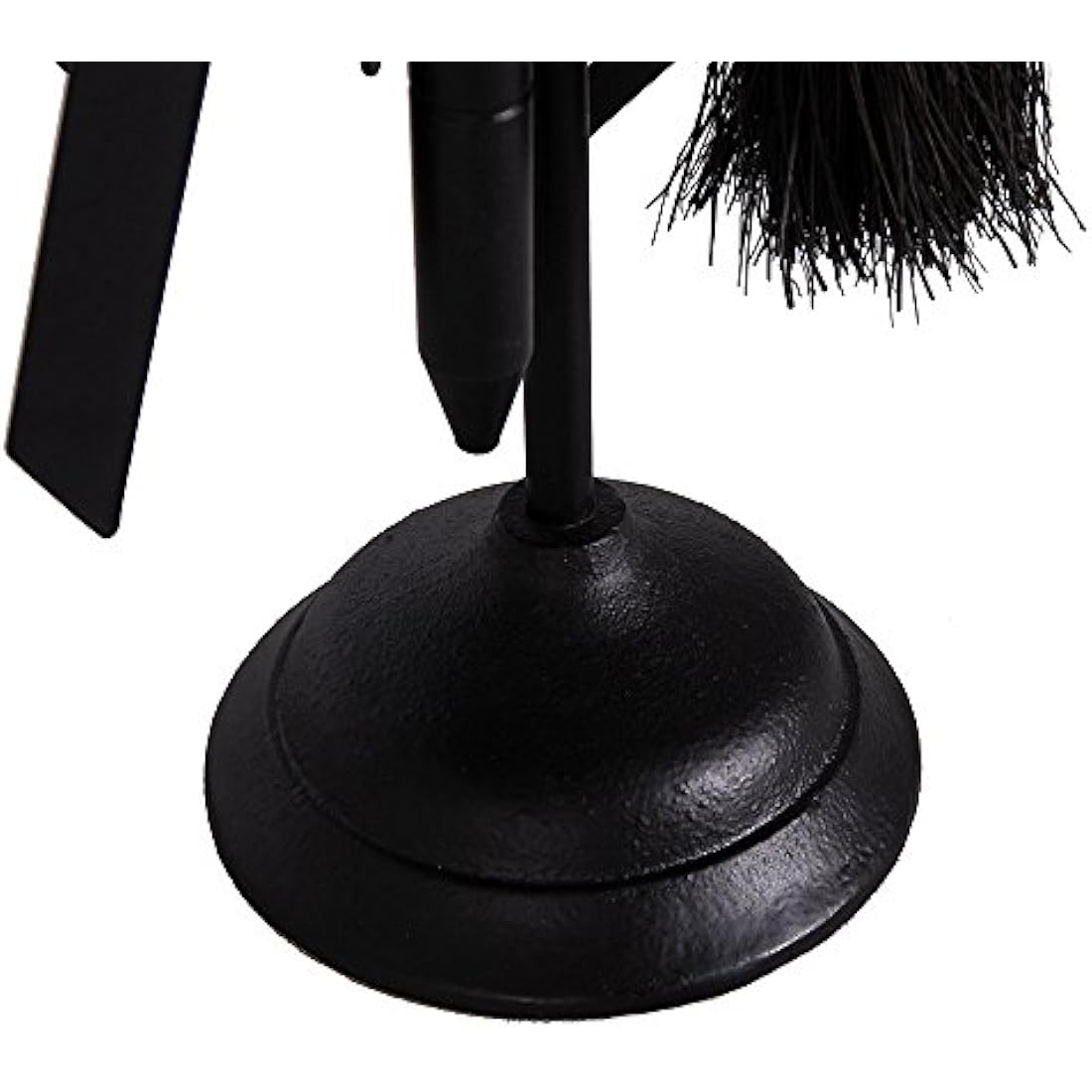 Fire Vida 5 Piece Malham Fireplace Companion Set - Black Steel Fireside Tool Kit with Stand - Includes Poker, Tongs, Brush & Shovel - Ideal for Fireplaces, Wood Burners & Fire Pits