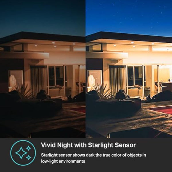 Kasa 4MP 2K Security Camera Outdoor Wired, IP65, Starlight Sensor & 98 Ft Night Vision, Motion/Person Detection, 2-Way Audio w/Siren, Cloud/SD Card Storage, Alexa &Google Assistant Compatible(KC420WS)