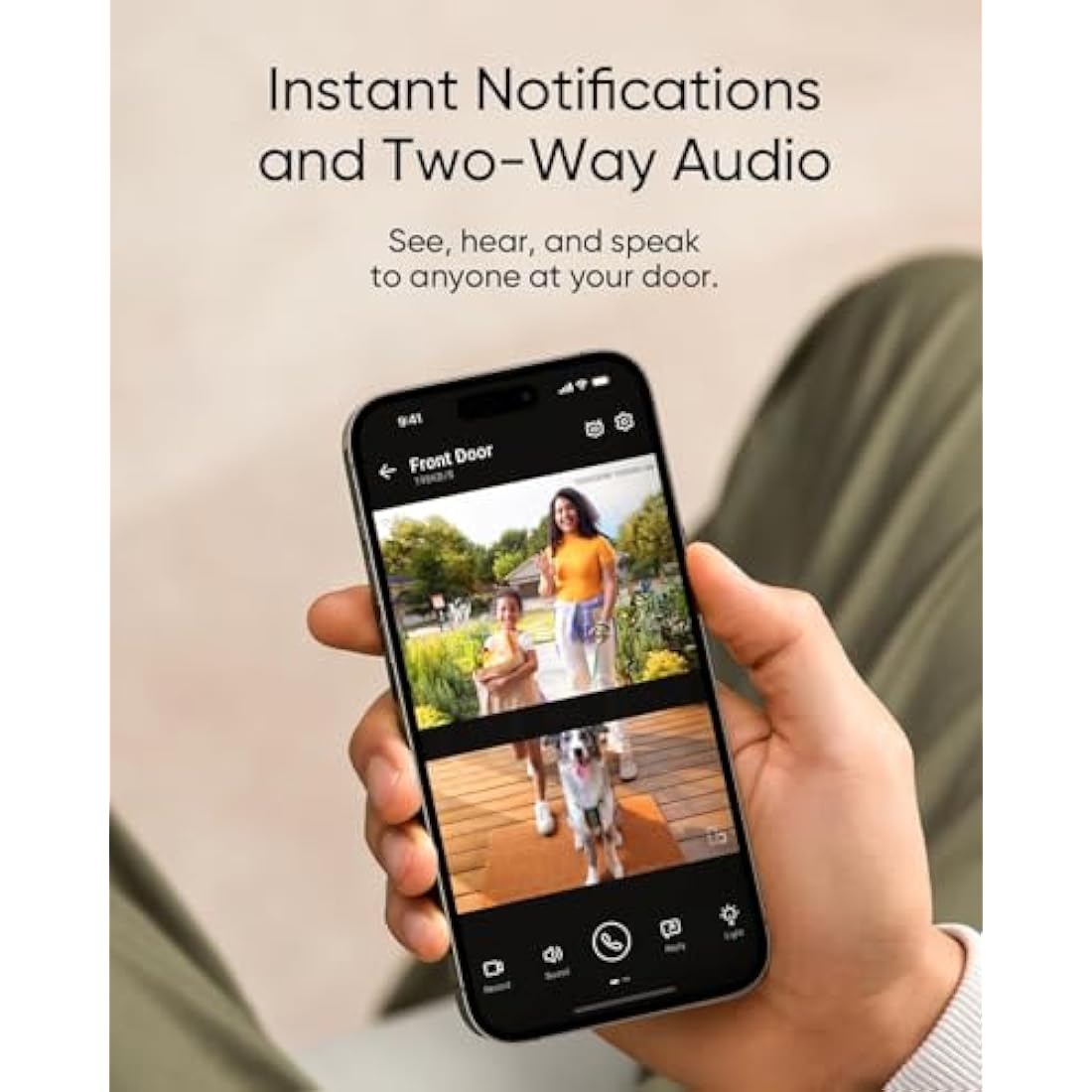 eufy Security Video Doorbell E340 Dual Cameras with Delivery Guard 2K Full HD Wireless Video Doorbell Camera, Wired or Battery Powered,Colour Night Vision,6500 mAh Rechargeable Battery,No Monthly Fee