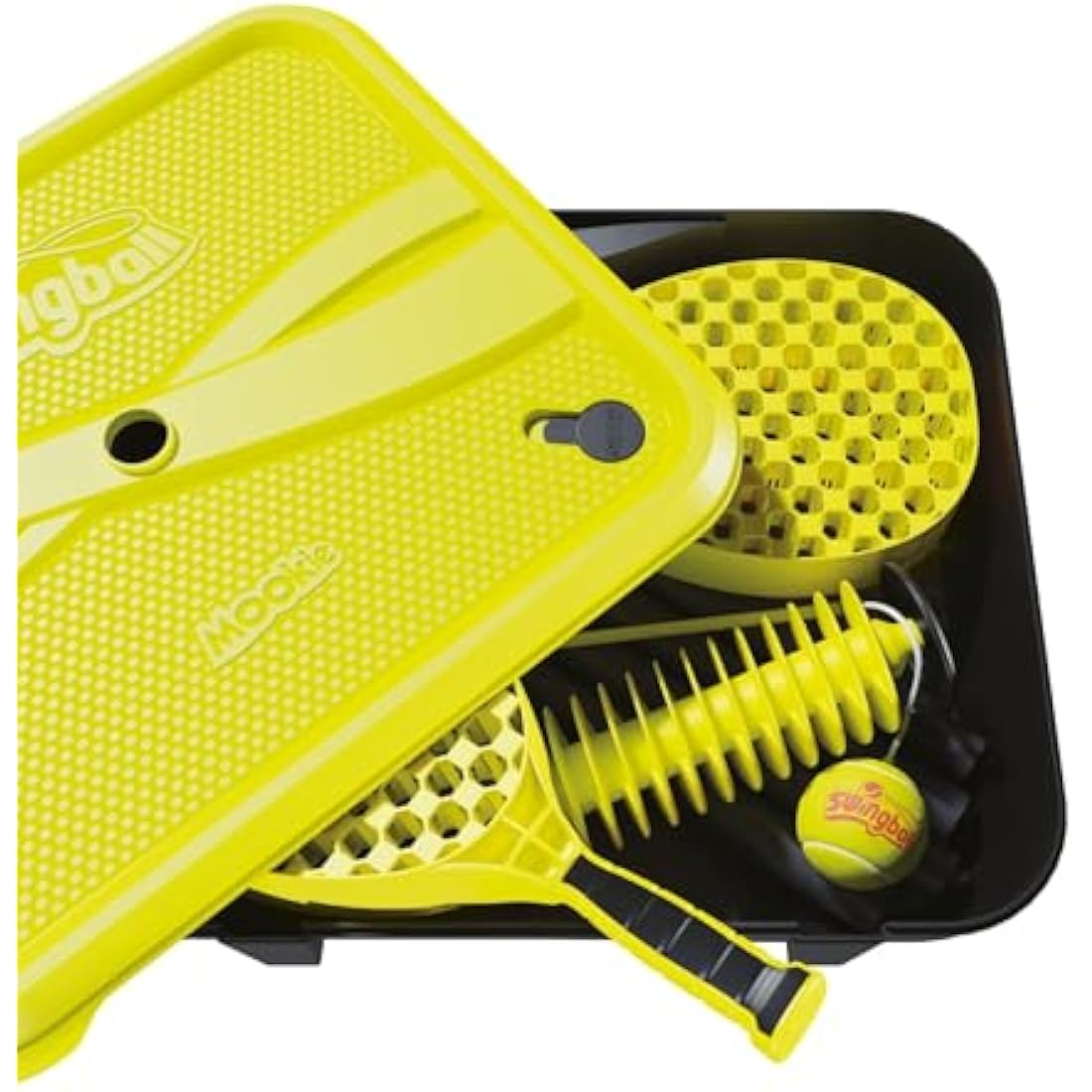 Swingballl PRO All Surface Tennis Ball Game Set, Swingball's Ultimate Outdoor Family Game for Ages 6+ to Adults, Real Tennis Ball and 2 Power Bats, Superior All Surface Base, Adjustable Height to 1.8M