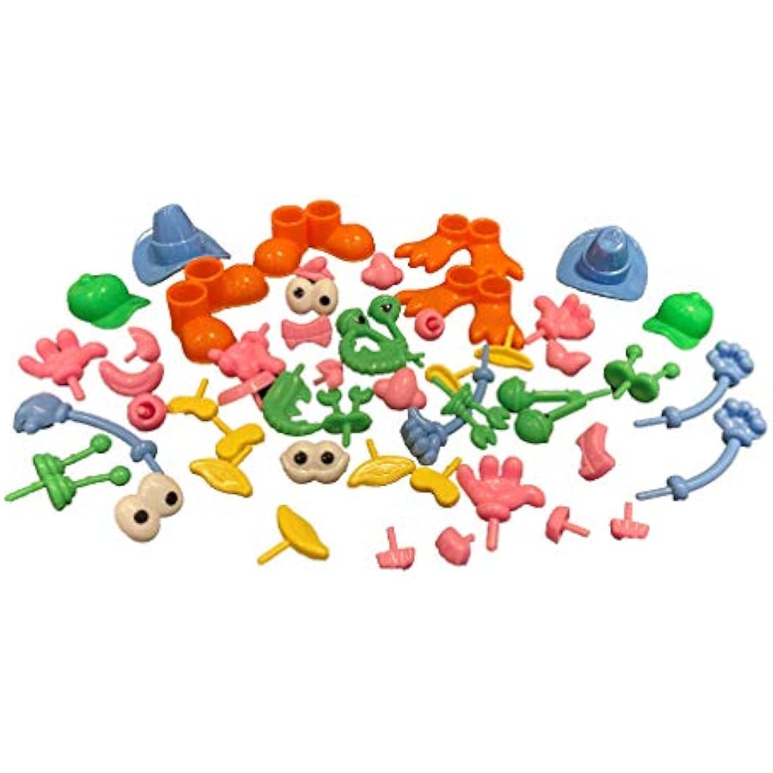 READY 2 LEARN Craftplay Plastic dough/potato people shapes | Pack of 52 face/body features | Make your own potato/dough person | Mr. potato head shapes, Multicolor