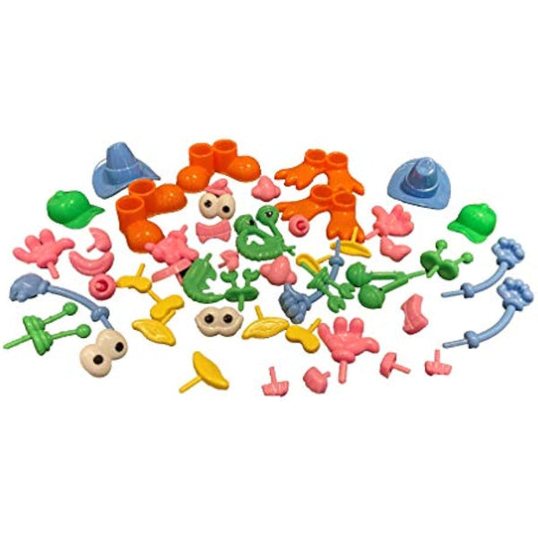 READY 2 LEARN Craftplay Plastic dough/potato people shapes | Pack of 52 face/body features | Make your own potato/dough person | Mr. potato head shapes, Multicolor