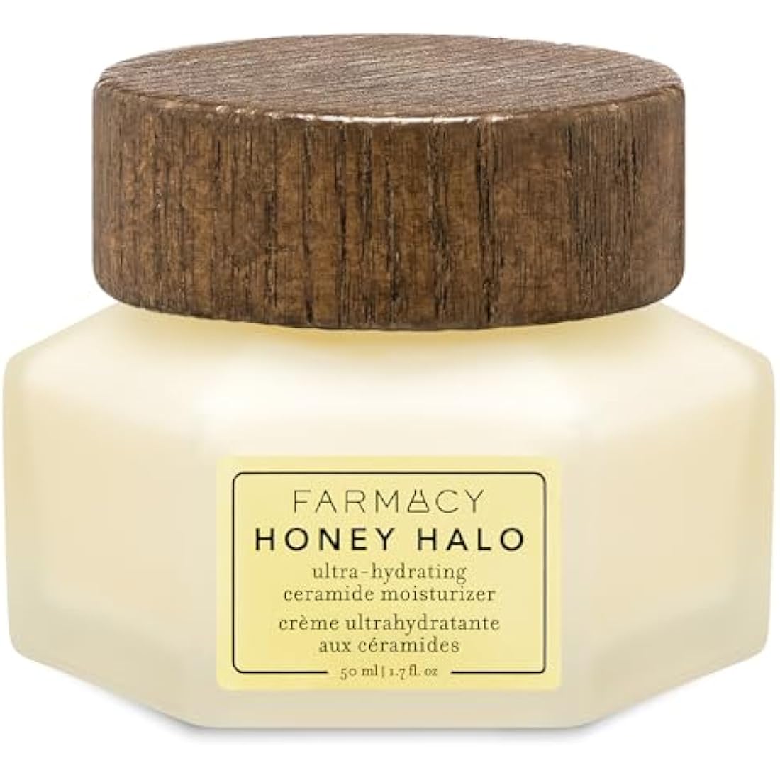 Farmacy Honey Halo Ceramide Face Moisturizer Cream - Hydrating Facial Lotion for Dry Skin (50ml)