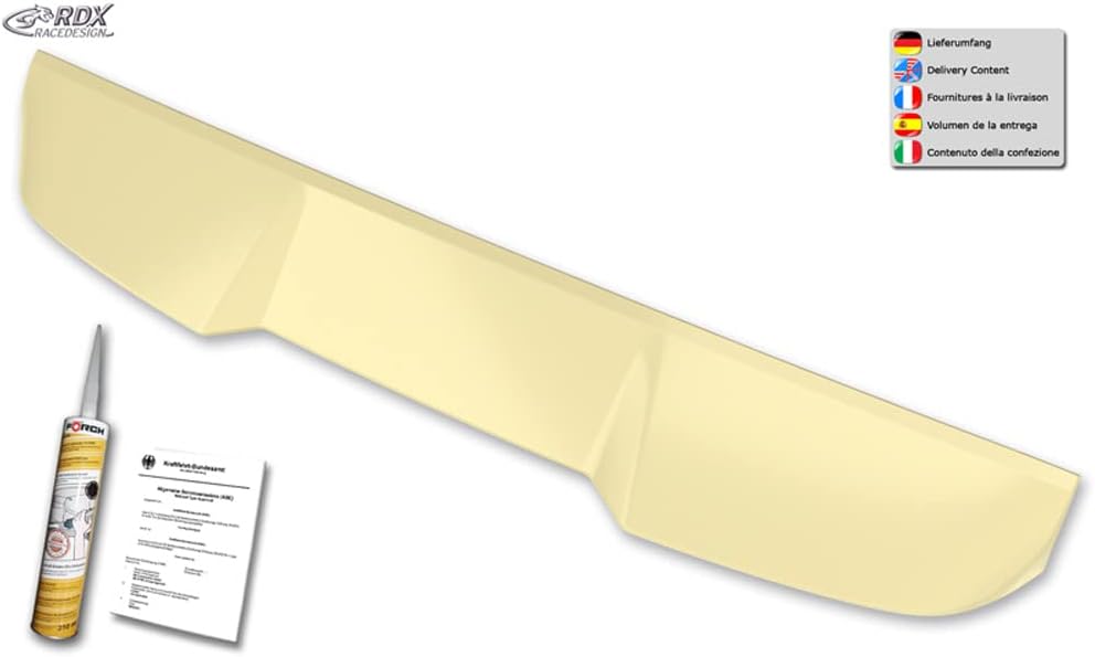 RDX Racedesign Roof spoiler compatible with Mercedes V-Class W447 2014- incl. AMG-Line & EQV 2020- (with rear hatch) (PUR-IHS)