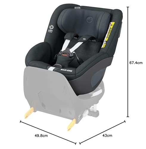 Maxi-Cosi FamilyFix 360 i-Size Base, Rotating Car Seat System, 360 Swivel ISOFIX Base, 0-4 Years (40-105 cm), One-Hand FlexiSpin Rotation, TravelSafe Rotation Control, Click & Go, Black