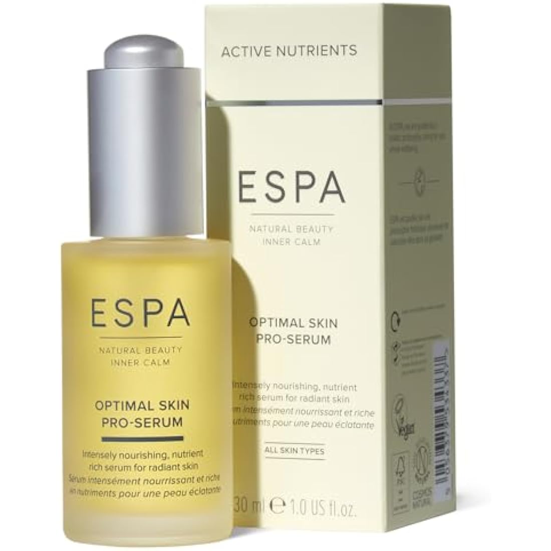 ESPA | Optimal Skin Pro-Serum | 30ml | Glow-giving Serum | Hydrates, Nourishes, Protects Skin's Natural Moisture Barrier | Supercharged with Natural Actives | Essential Oils | Omega & Vitamin Complex