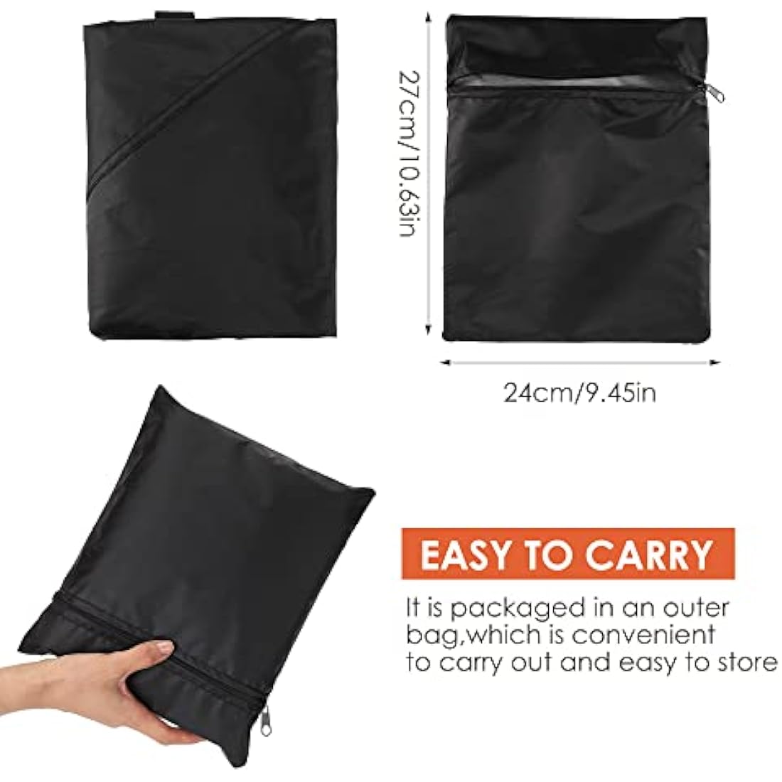BBQ Cover Heavy Duty Large Waterproof, 3-4 Burner Gas BBQ Covers, Outdoor Barbecue Grill Cover PVC Coating Dust Protection, UV Protection with Storage Bag(145 x 61 x 117CM)