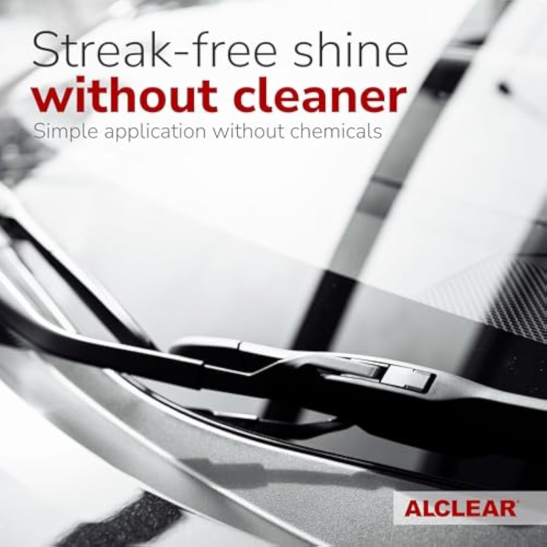 ALCLEAR Microfiber Glass Cloth Set - Pack of 5 Window Cloths 40x45 cm, streak-free glass cloths - lint-free, saves time without drying - designed in Germany - for household & car windows.