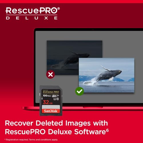 SanDisk 128GB Extreme PRO SDXC card, SD Card, V30 Memory Card, 4K UHD, up to 200 MB/s, SanDisk QuickFlow Technology, RescuePro Deluxe Data Recovery Software, UHS-I, Class 10, U3, V30