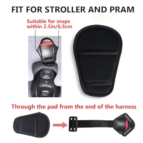 2 Piece Baby Stroller Car Seat Seat Belt Cushion Universal High Chair Crotch Belt Pads for Newborns Infants and Kids (Crotch Pads)