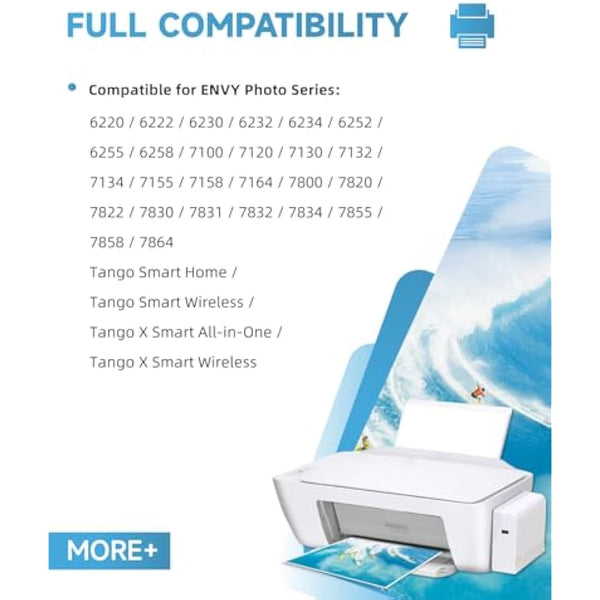 INKYEAH 303XL Ink Cartridges Black- 2X 750 Pages, Replacement for HP 303 Black Ink Cartridges Original, Printer Ink 303 XL for Envy Photo 7134 7830 6232 6230 7130 6220 6234 7100 TANGO X