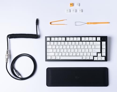 Glorious Gaming GMMK PRO 75% Barebones (Frame Only) - Modular Mechanical Gaming Keyboard, TKL Size (75%), 1.5kg Frame, RGB, Customisable, 5-Pin Switch Support, International/ISO Layout - Black Slate