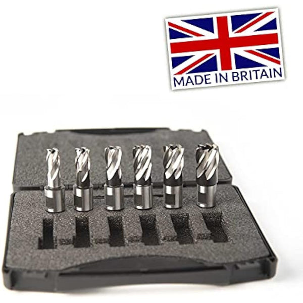 Evolution Power Tools HTCCUTKIT6S Short Series Magnetic Drilling Cutter Kit, 25 mm (Pack of 6), Orange