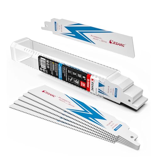 EZARC Reciprocating Saw Blade Bi-Metal Cobalt Sabre Saw Blades for Heavy Metal Cutting 150mm 14TPI R626PM+ 25pcs