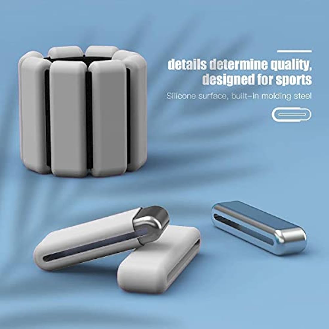 2 PCS Adjustable Wrist Weights Ankle Weights Set for Exercise Walking Jogging Yoga Aerobics Pilates Weight-Bearing Bracelet Fitness Wristband