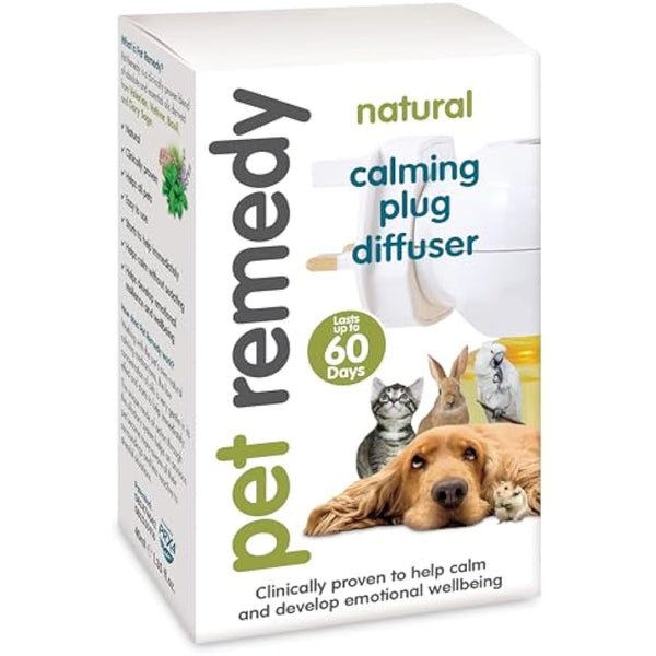 Pet Remedy Natural De-Stress and Calming Plug-In Diffuser with 40 ml Refill Bottle (Lasts 2 Months)