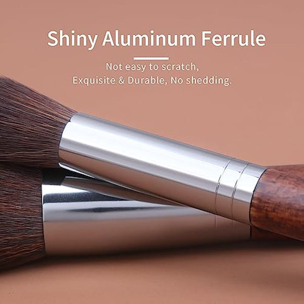 ENZO KEN Natural Hair Makeup Brushes Set Professional, Pony Hair Makeup Brush Set with Case, Cosmetic Brush Natural Bristle, Walnut Make up Brush Set Professional.