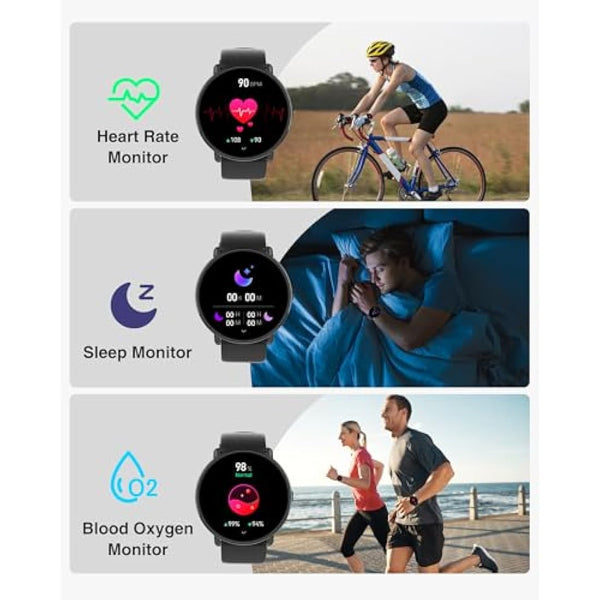 Gerpeng Smart Watch for Men - 1.43” AMOLED Display, Smartwatch with Call Function, 111+ Sports, IP68 Waterproof, Fitness Watch with Heart Rate SpO2 Sleep Monitor Step Counter for Android iOS