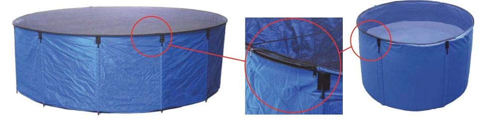 Aquaforte Folding Flexi Bowl Diameter 90 x 60 cm (H) Blue with Protective Mesh and Practical Bag