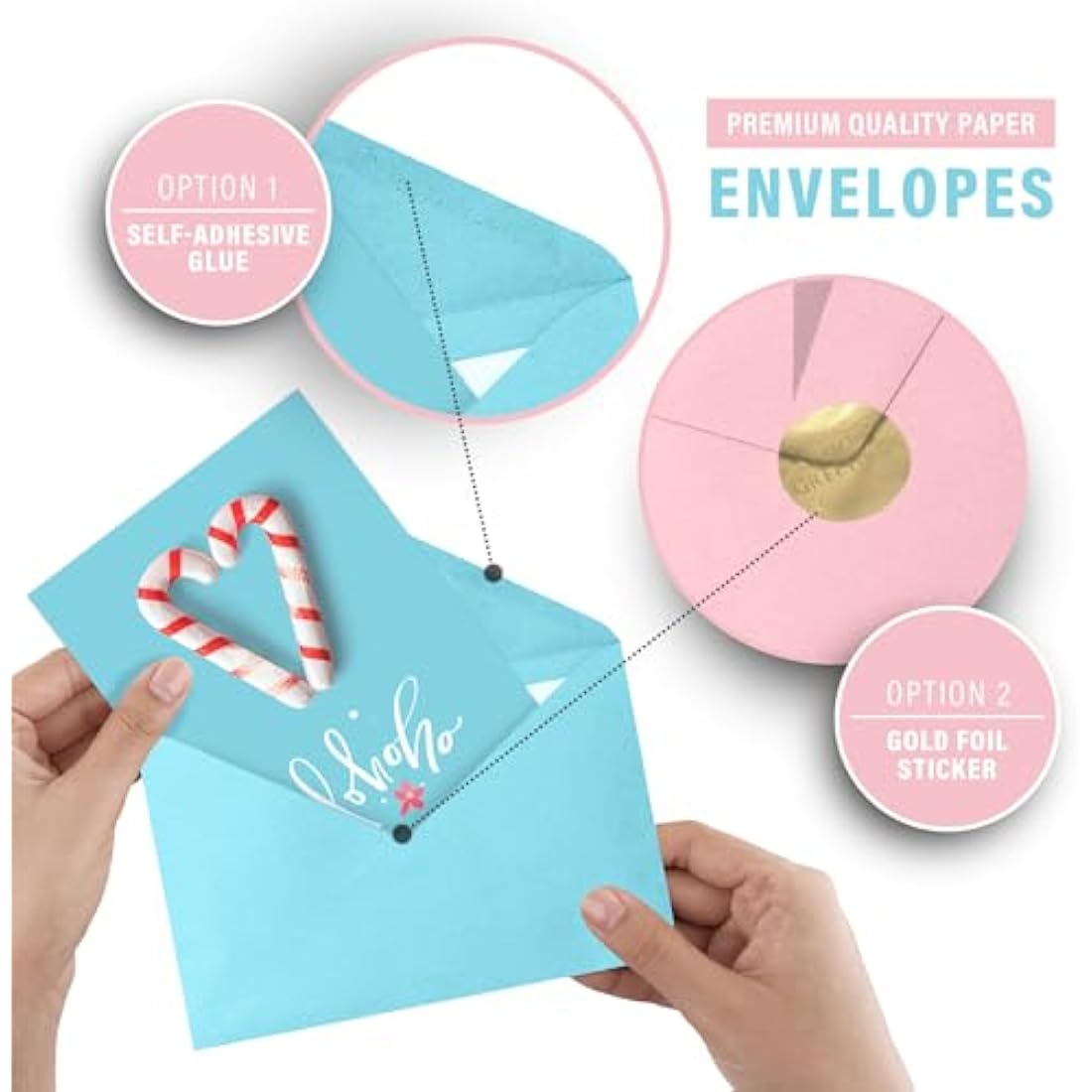 easykart labels 120 Christmas Greeting Cards Assortment, High gloss Spot UV,7.25 x 5.5 Inch with Seal Stickers For Friends, Family and loved Ones