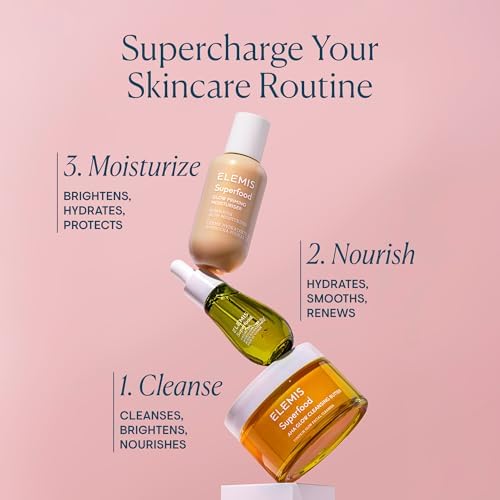 ELEMIS Superfood Hydrating Cleanser Butter - a Radiance Boosting Facial Cleansing Balm to Brighten & Nourish Skin, Gentle Cleanse, Glowy Cleanse 90g