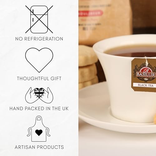 Afternoon Tea Hamper For 2 – Includes Italian Biscuits, Cookies, Shortbread, Fudge & Tea – Gift Hamper for Anniversary, New Home, Birthday, Celebrations, Thank You Gift – by Hay Hampers