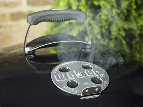 Weber Original Kettle Charcoal Grill, Ø 57cm Grill Area, BBQ Grill with Porcelain-Enamelled Lid & Bowl, Lid Thermometer, One-Touch Cleaning System - Black (14101004)