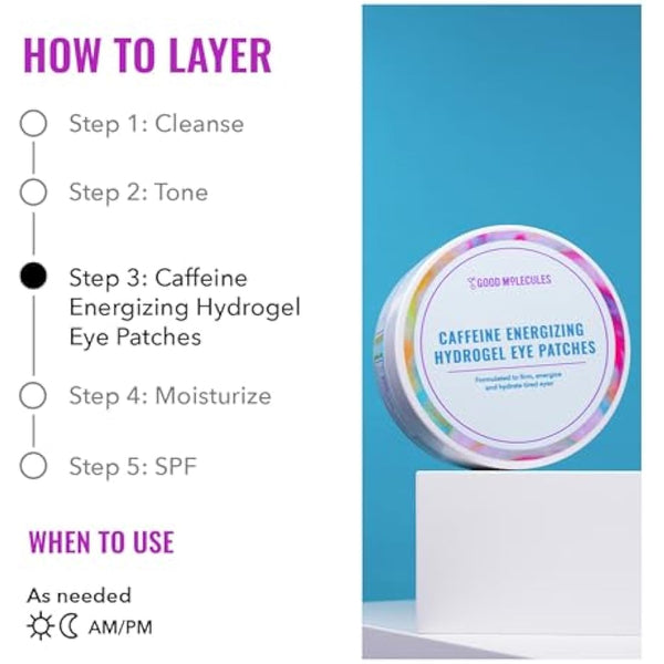 Good Molecules Caffeine Energizing Hydrogel Eye Patches 30 Pairs