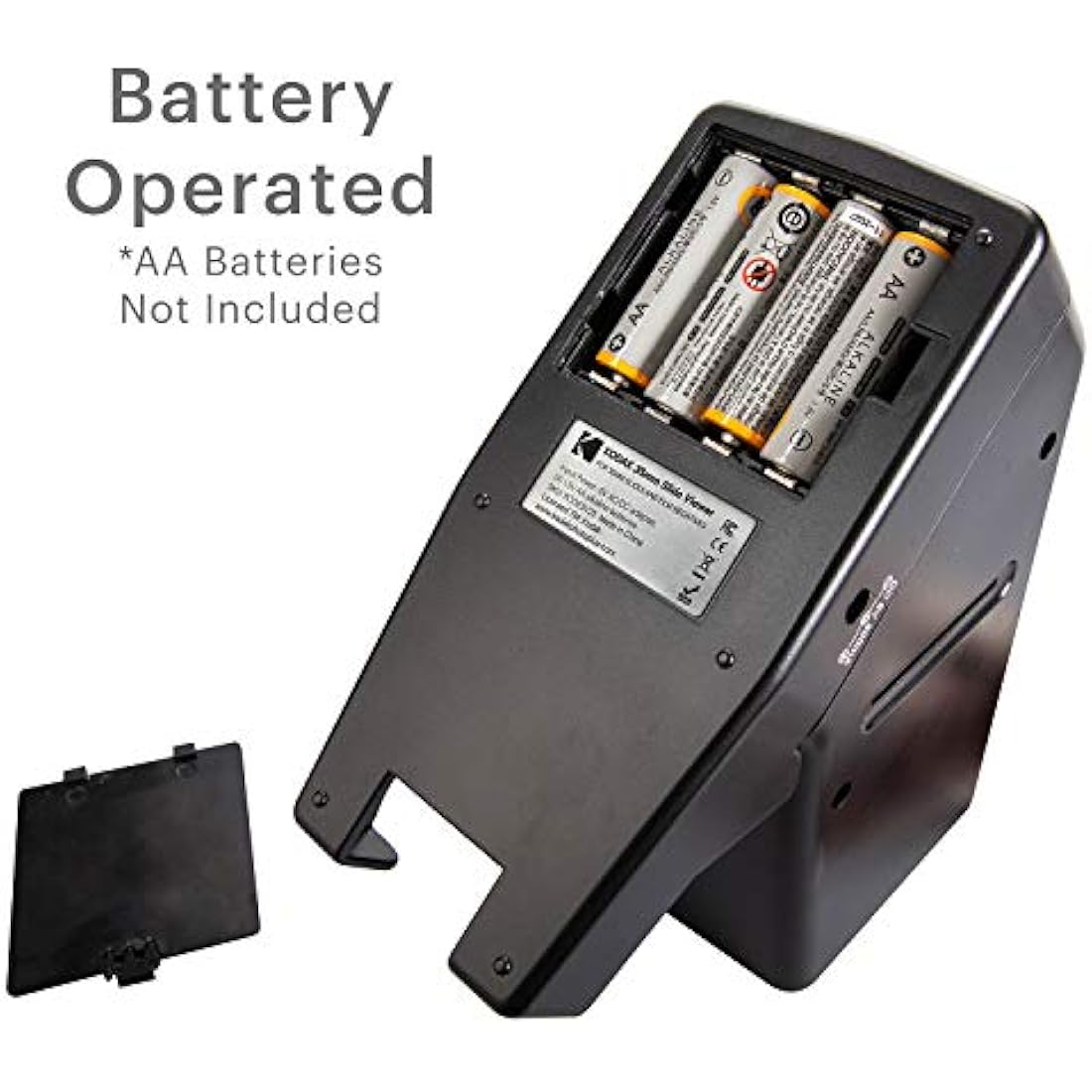 Kodak RODESV25 35-mm Slide Projector and Film Viewing Device, Battery-Operated, 3x Magnification, LED Illuminated Display, for 35-mm Slides and Film Negatives, Black
