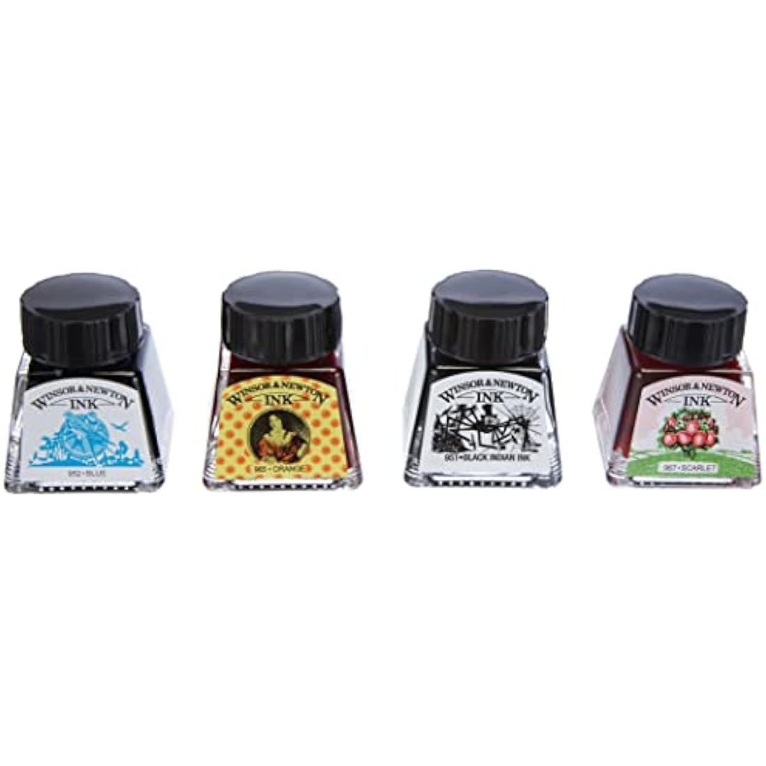 Winsor & Newton, Drawing Inks, Wiliam Collection Ink Pack, 8 x 14 ml Ink Bottles