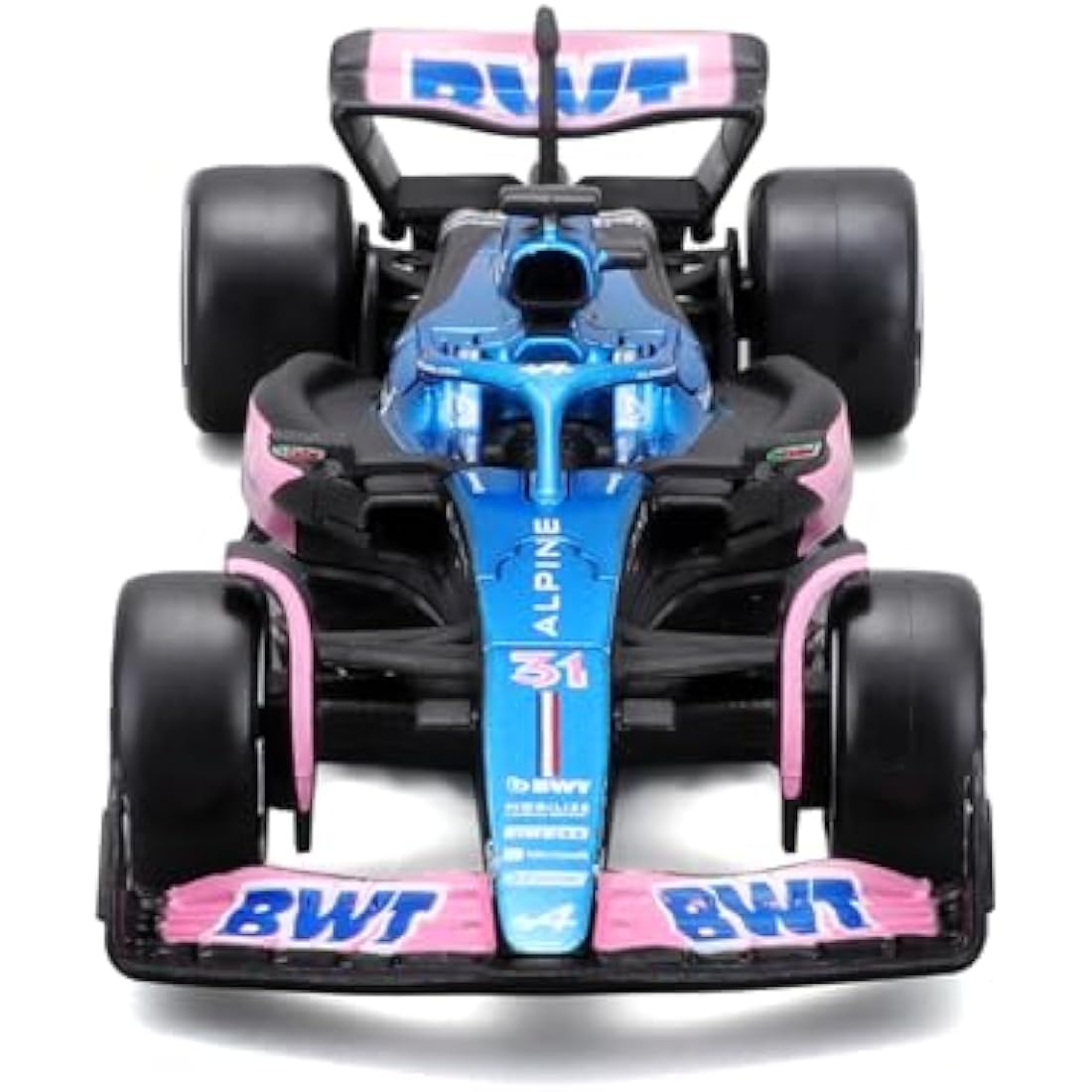 Car Model: DieCast Bwt Alpine A523 Season 2023 Formula 1 - Driver Pierre Gasly 31 - Scale 1/43 - Multicolor - Bburago 36836