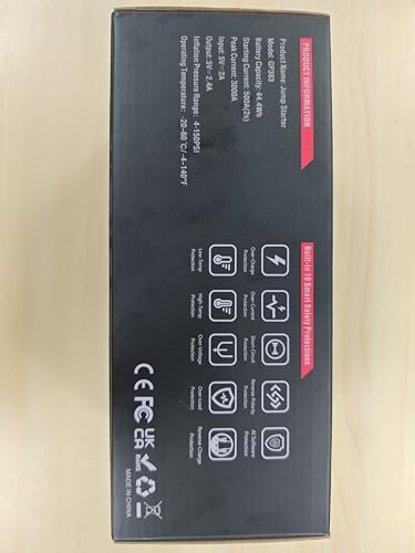 GREPRO Jump Starter Power Pack (up to 6.5L Gas, 4.0L Diesel), Car Battery Booster Jump Starter and Jump Pack for 12V Vehicles, Motorcycle, Battery Booster with LCD Screen and LED Flashlight