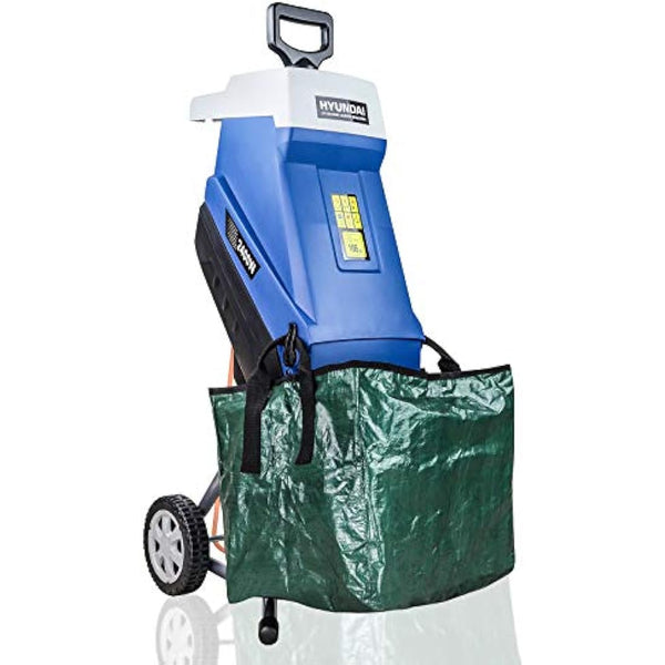 Hyundai Electric Garden Shredder, 2400w, 230v, 4200rpm speed, Portable with 10m Power Cable, Detachable collection bag and 3 Year Warranty