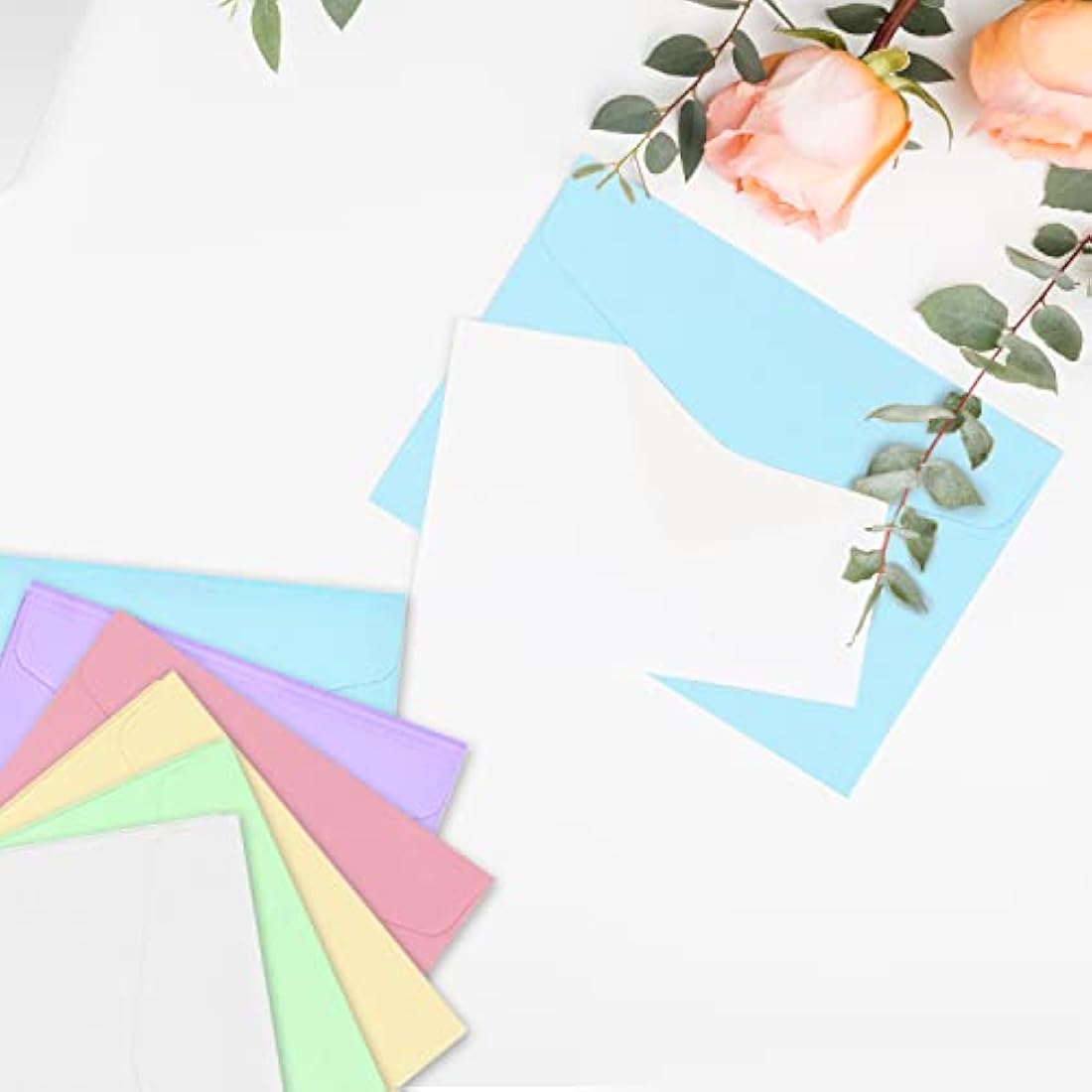 60 Pcs Small Multi Color Envelopes - Cute Tiny Envelopes for Christmas, Thanksgiving, Wedding, Birthday Party Supplies (6 Colors)