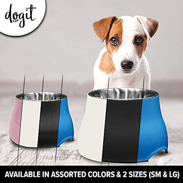 Dogit 2-in-1 Elevated Dish/Bowl, White/Cream, 900 ml Capacity
