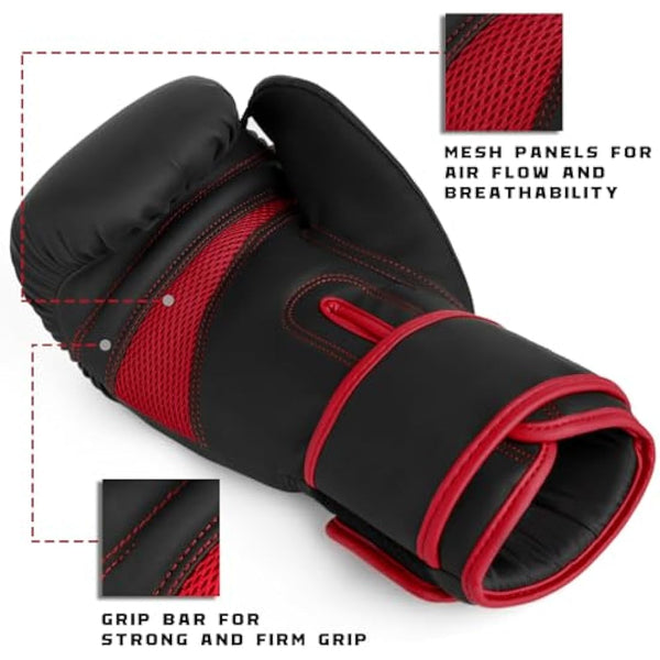 Islero EVO Fitness Matte Black Boxing Gloves Men Punch Bag Women Pink MMA Muay Thai Martial Arts Kick Boxing Sparring Training Fighting Gloves With Hand Wraps