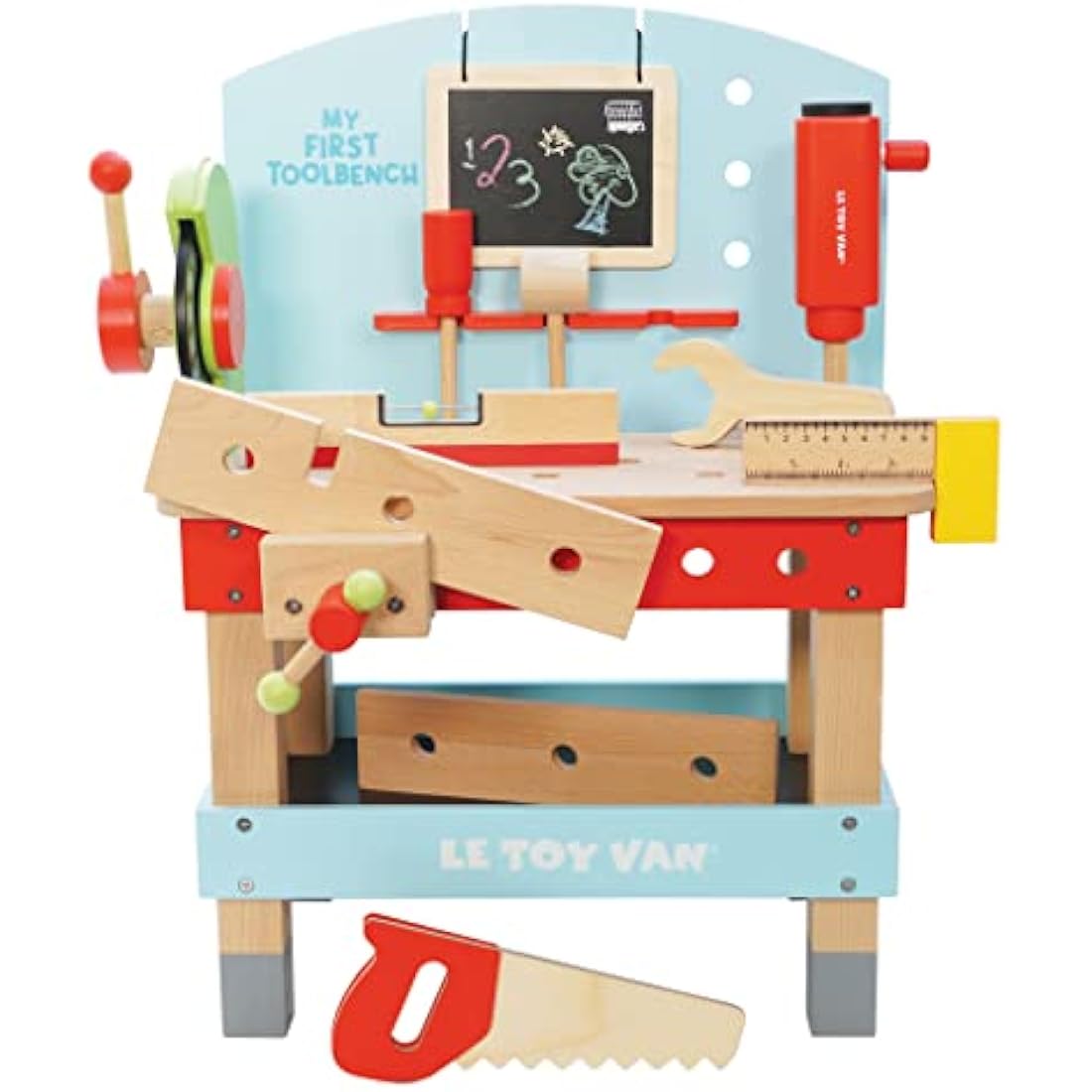 Le Toy Van - Cars & Construction Educational My First Tool Bench Toy Wooden Tool Bench Set For Role Play | Pretend Play Wooden Tools - Suitable For 3 Year Olds And Older
